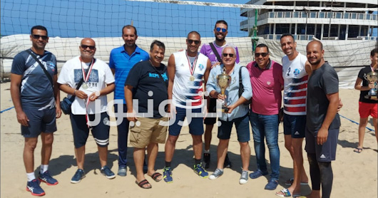 فريق الإسكندرية للبترول الفائز بكأس البطولة و الميدالية الذهبية - الكرة الطائرة الشاطئية 40 سنة